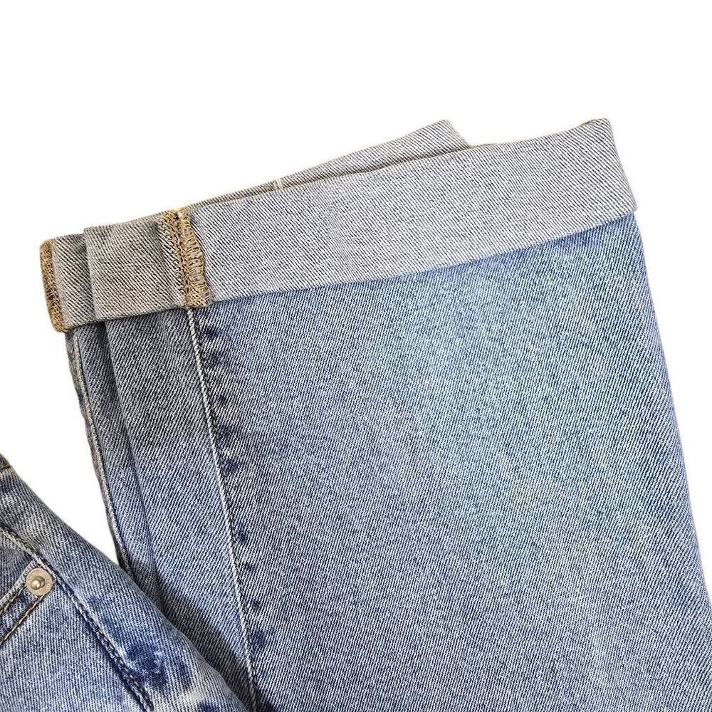 DKNY Jeans Womens Size 8/29 Light Wash High Rise Straight Leg Denim Cuffed Hem S - Picture 4 of 10